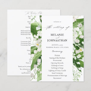 Programme de mariage floral au muguet de budget