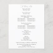 Programme de mariage floral au muguet de budget (Dos)
