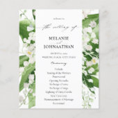 Programme de mariage floral au muguet de budget (Devant)
