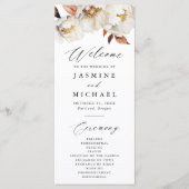 Programme de mariage floral automnal rustique (Devant)
