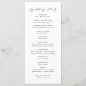Programme de mariage floral automnal rustique au M (Dos)