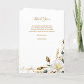 Programme de mariage floral biologique rose Gold (Dos)