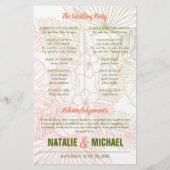 Programme de mariage floral blanc (Dos)