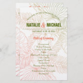 Programme de mariage floral blanc (Devant / Derrière)