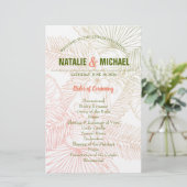 Programme de mariage floral blanc (Debout devant)