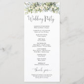 Programme de mariage floral blanc (Dos)