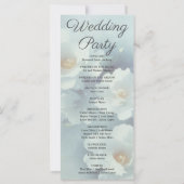 Programme de mariage floral blanc et bleu clair (Dos)