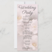 Programme de mariage floral blanc et rose pâle (Dos)