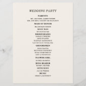 Programme de mariage floral bleu de la marine jaun (Dos)