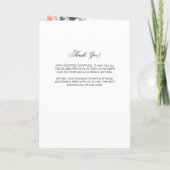 Programme de mariage floral bleu et rose vif de la (Dos)