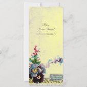 Programme de mariage floral bleu jaune romantique (Dos)