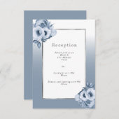 Programme de mariage floral bleu poussiéreux (Devant / Derrière)