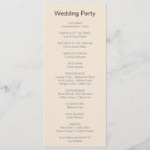 Programme de mariage floral Blush de la marine de (Dos)