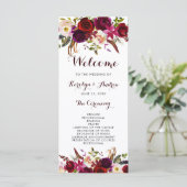 Programme de mariage floral bohème de Bourgogne Ma (Debout devant)