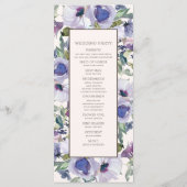 Programme de mariage floral bohème poussiéreux ble (Dos)