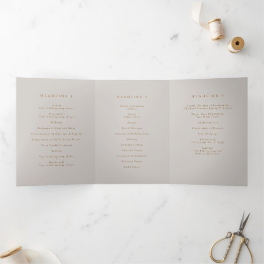 Programme de mariage floral boho (Intérieur)