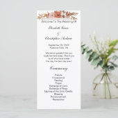 Programme de mariage floral boho Terracotta Rust (Debout devant)