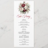 Programme de mariage floral bordeaux blush classiq (Dos)