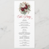 Programme de mariage floral bordeaux Blush intempo (Dos)