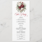 Programme de mariage floral bordeaux Blush Premium (Dos)