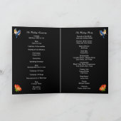 Programme de mariage floral botanique et oiseaux b (Intérieur)
