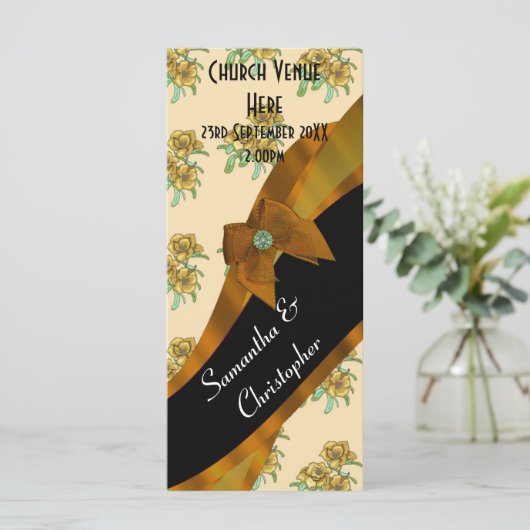 Programme de mariage floral brun (Debout devant)