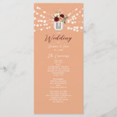 Programme de mariage floral burgundy rustique (Devant)