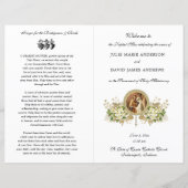 Programme de mariage floral catholique (Devant)