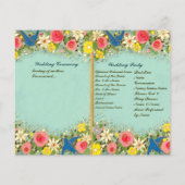 programme de mariage floral coloré (Dos)