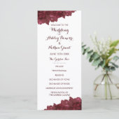 Programme de mariage floral couleur vin (Debout devant)