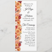 Programme de mariage floral d'automne (Devant)