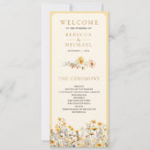 Programme de mariage floral de fleurs sauvages boh (Devant)