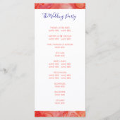 Programme de mariage floral de la marine corallien (Dos)