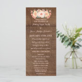 Programme de mariage floral de la Pêche au bois ru (Debout devant)