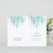 Programme de mariage floral de la vigne verte aqua (Debout devant)