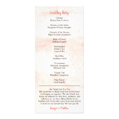 Programme de mariage floral de l'abricot (Dos)