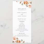 Programme de mariage floral de l'automne de la Ter (Devant)