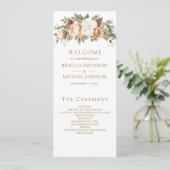 Programme de mariage floral de Noël en or d'ivoire (Debout devant)