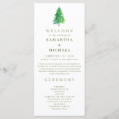 Programme de mariage floral des fleurs d'arbres fo (Devant)