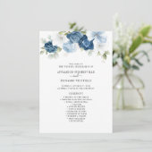 Programme de mariage Floral Dusty Blue Eucalyptus (Debout devant)