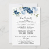 Programme de mariage Floral Dusty Blue Eucalyptus (Dos)