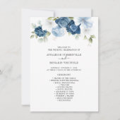 Programme de mariage Floral Dusty Blue Eucalyptus (Devant)