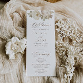 Programme de mariage floral élégant et vintage