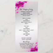 Programme de mariage floral élégant Fleurs d'orchi (Dos)