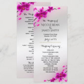 Programme de mariage floral élégant Fleurs d'orchi (Devant / Derrière)