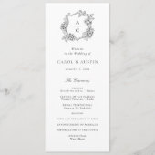 Programme de mariage Floral Elegant Hydrangea Cres (Devant)