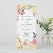 Programme de mariage floral élégant moderne simple (Debout devant)