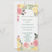 Programme de mariage floral élégant moderne simple (Devant)
