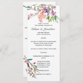 Programme de mariage floral en fleurs de cerises r (Devant / Derrière)