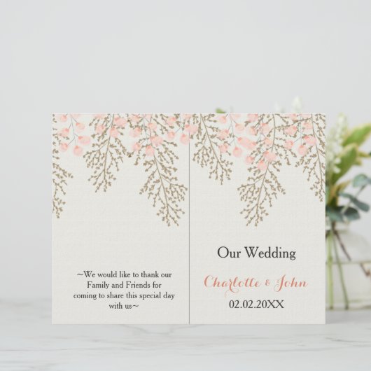 programme de mariage floral en ivoire (Debout devant)